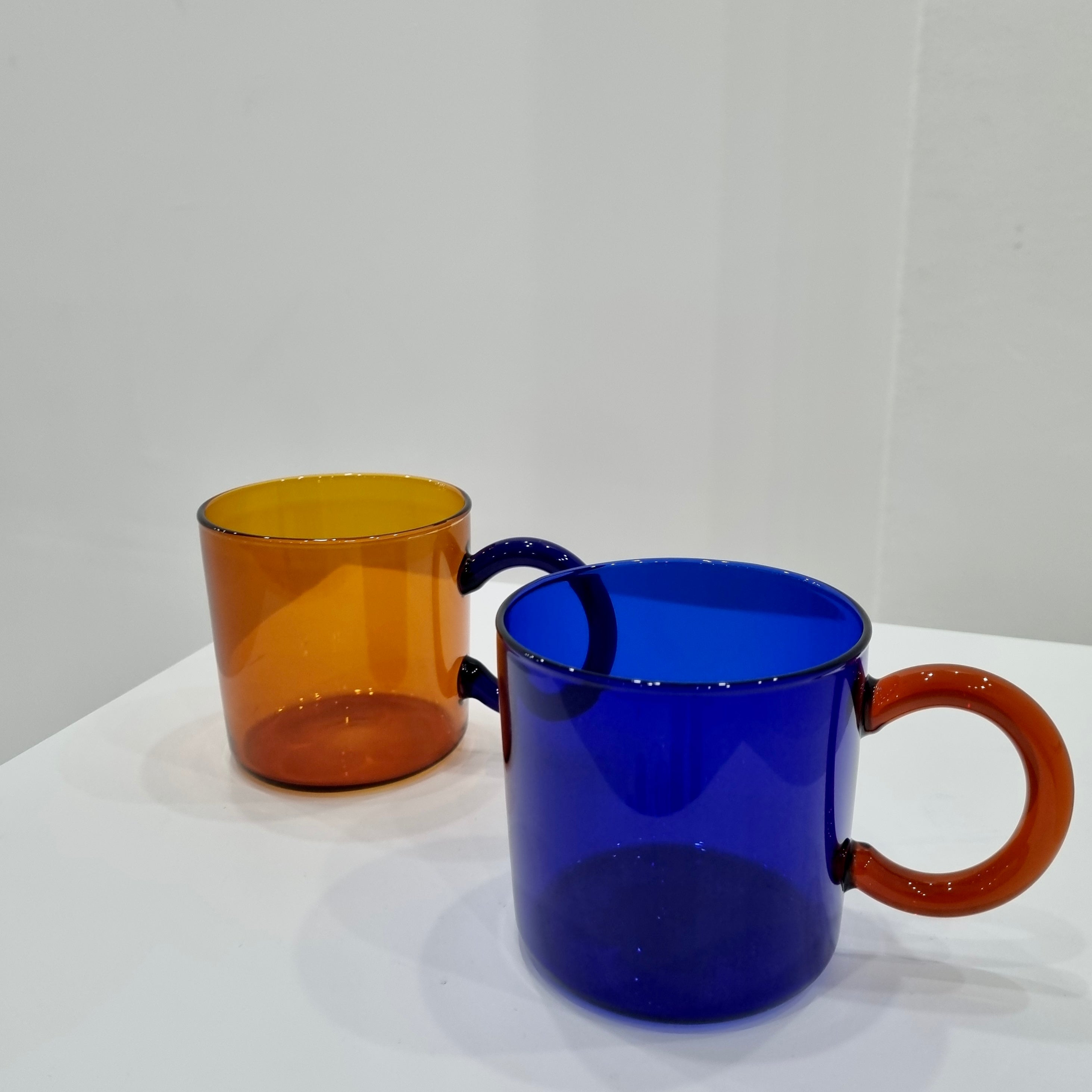 Bicolor clear mug cup