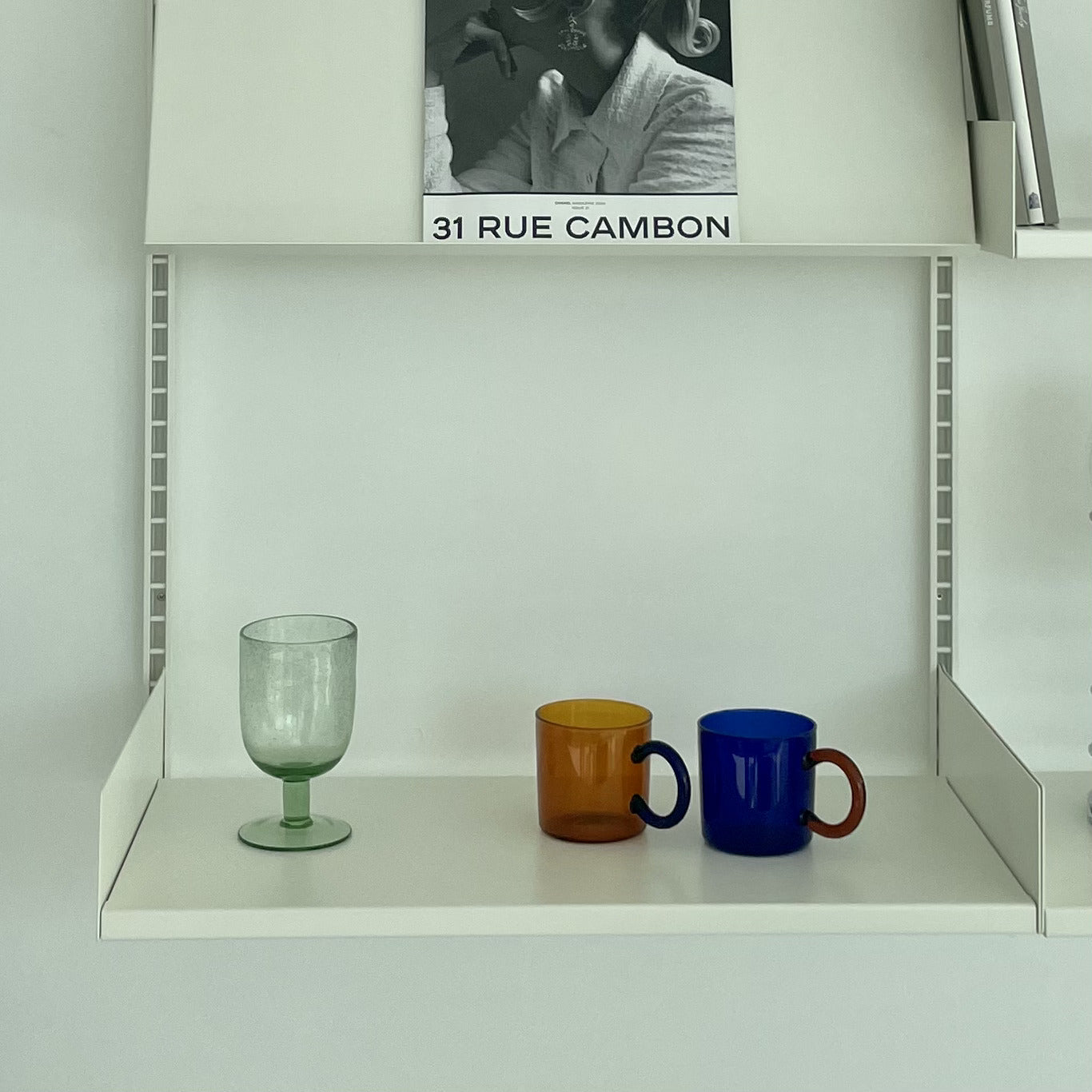 Bicolor clear mug cup