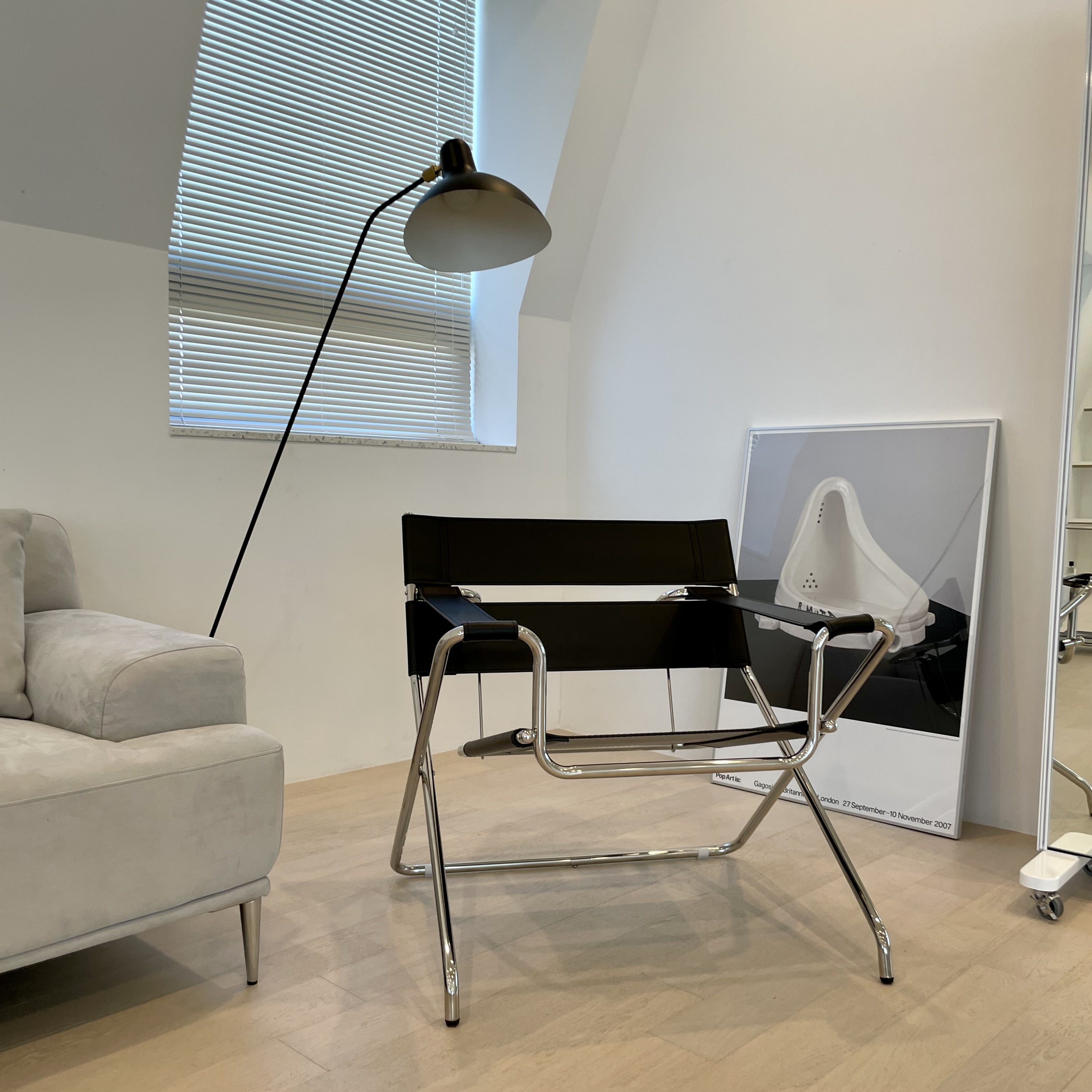 C12 ステンレスモダンクロスラウンジチェア 2color