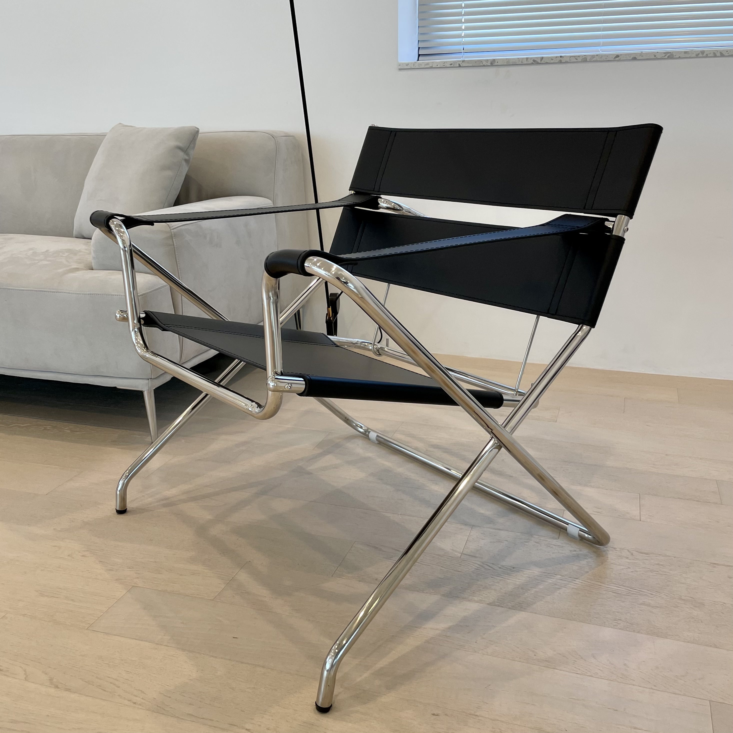 C12 ステンレスモダンクロスラウンジチェア 2color