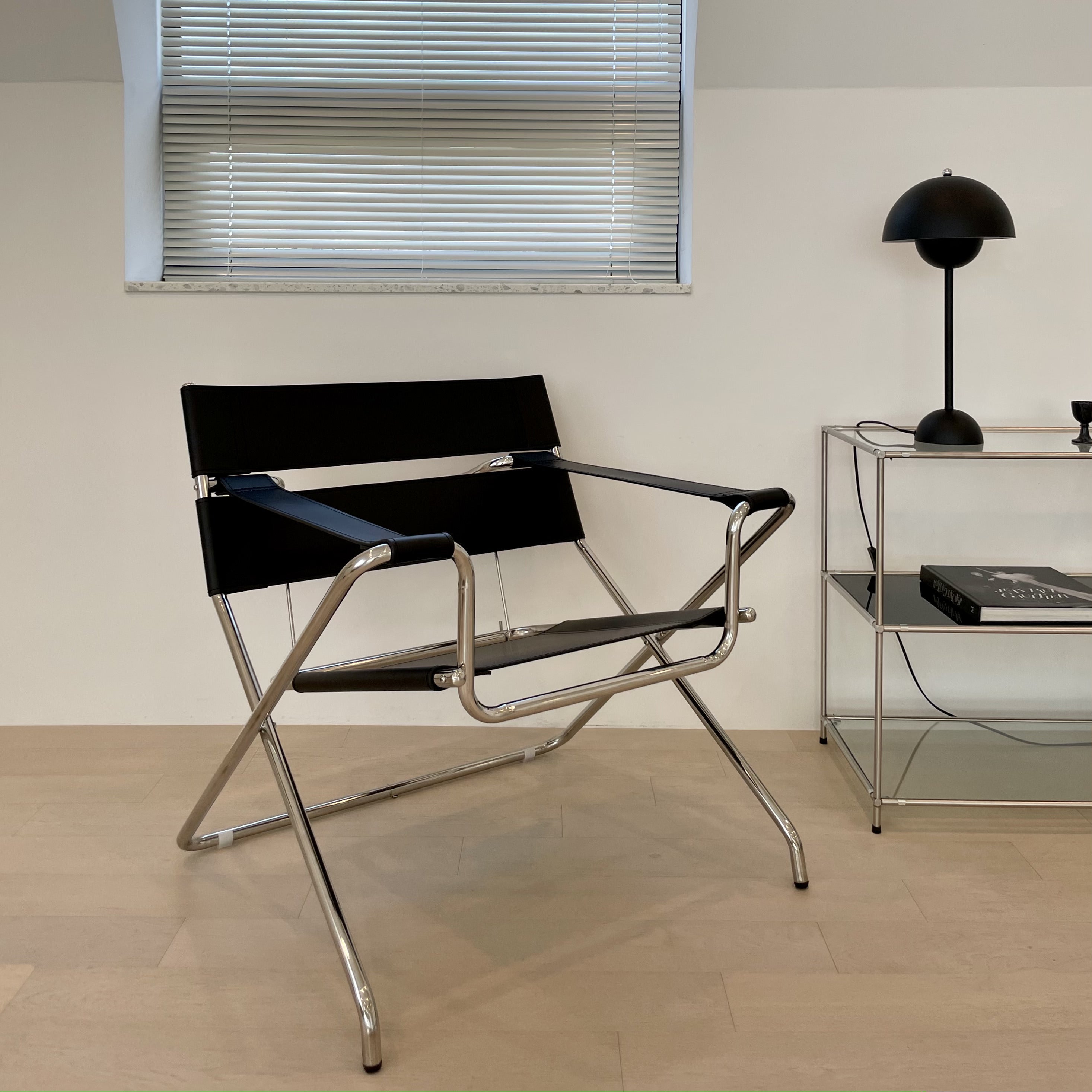 C12 ステンレスモダンクロスラウンジチェア 2color