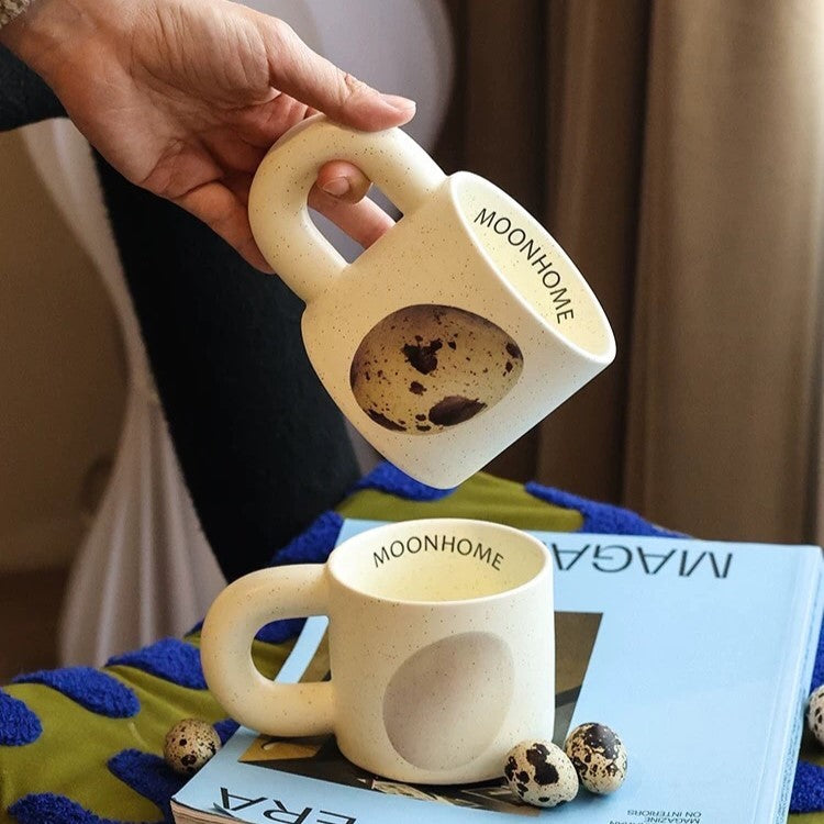 Egg motif mug