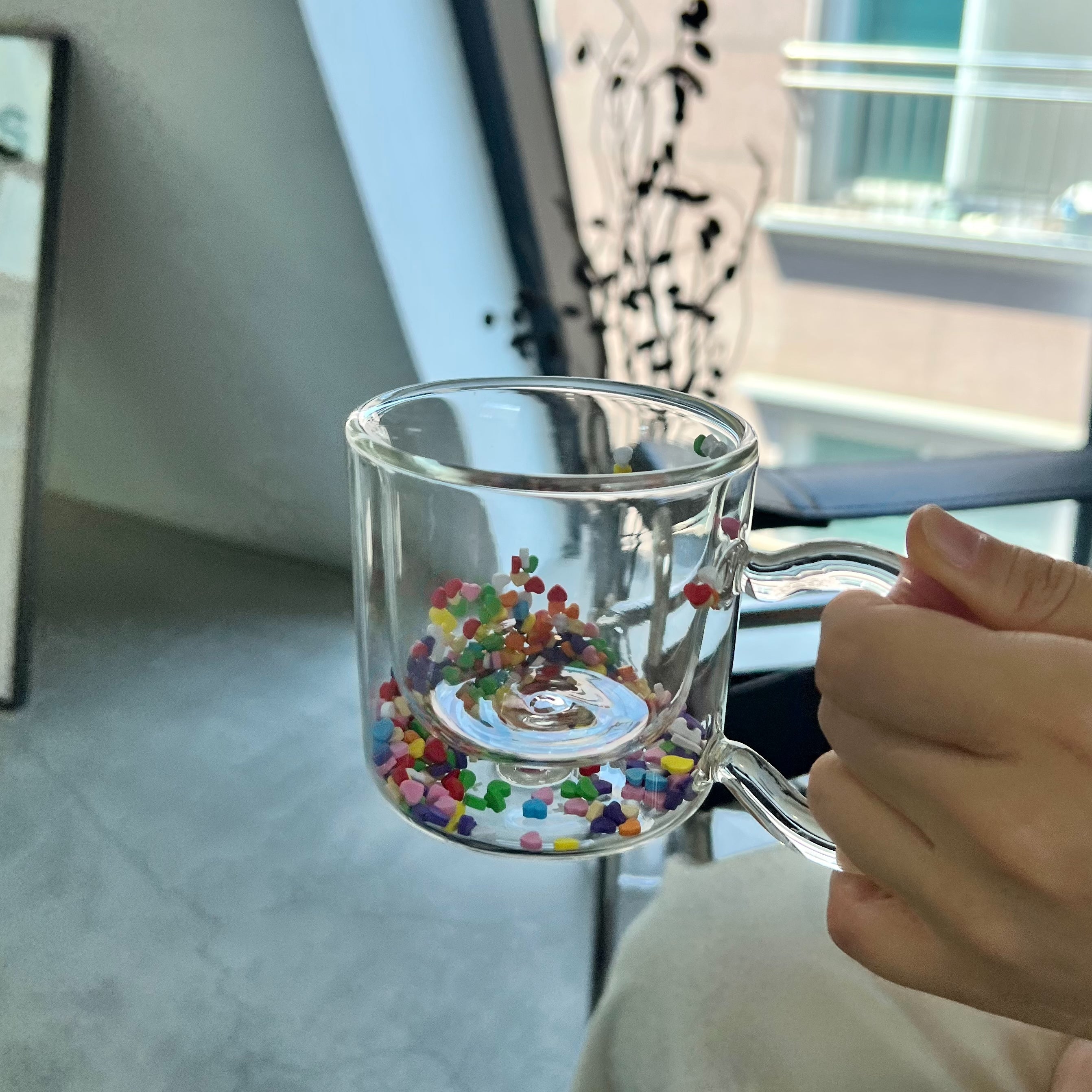 Beads clear mug