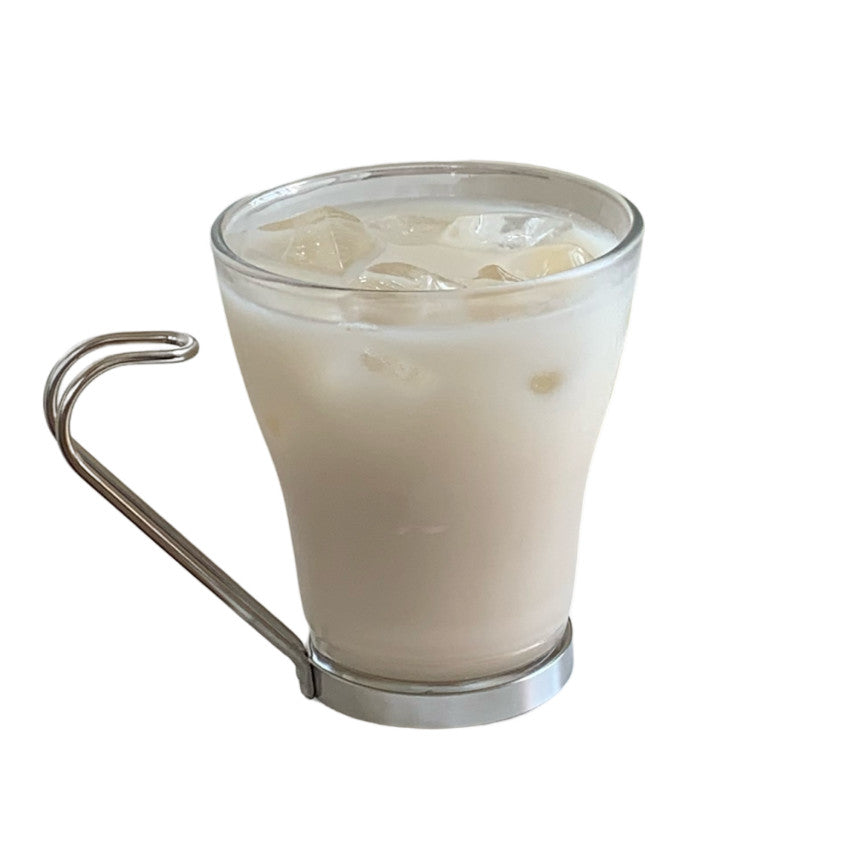 Silver handle glass