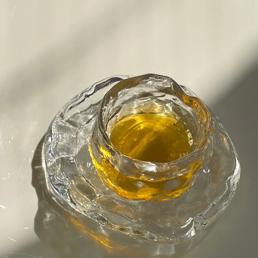 Lake glass saucer set