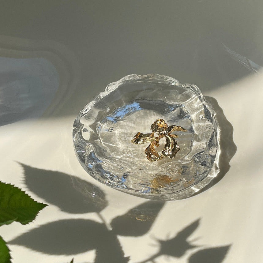 Lake glass saucer set