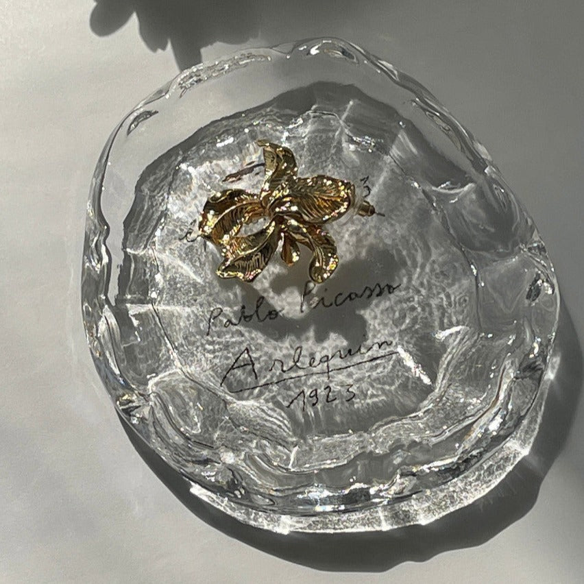 Lake glass saucer set