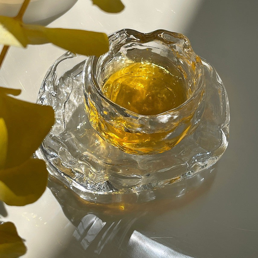 Lake glass saucer set