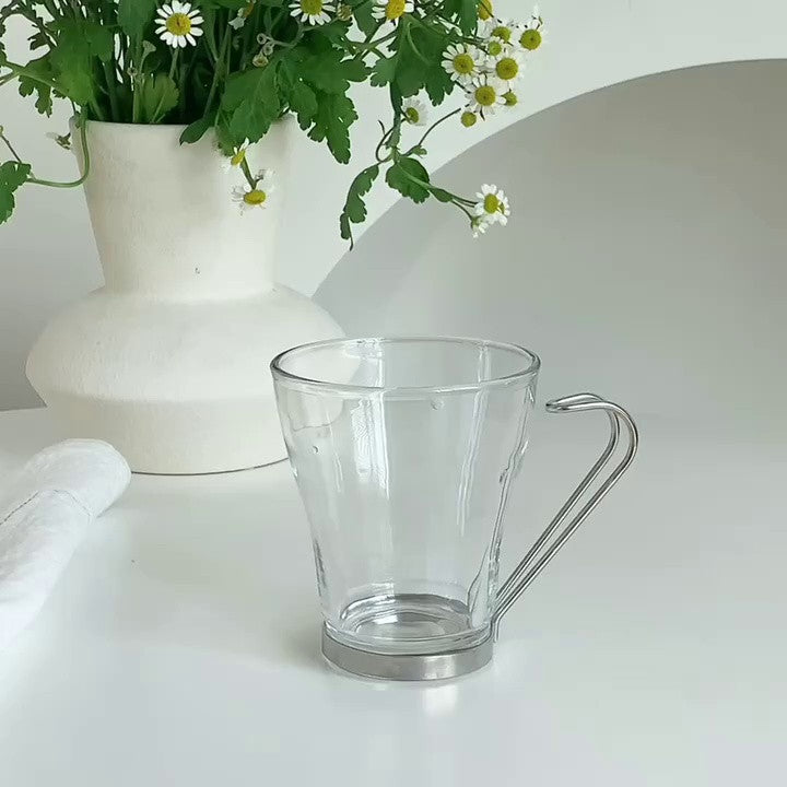 Silver handle glass