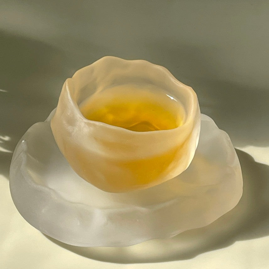 Lake glass saucer set