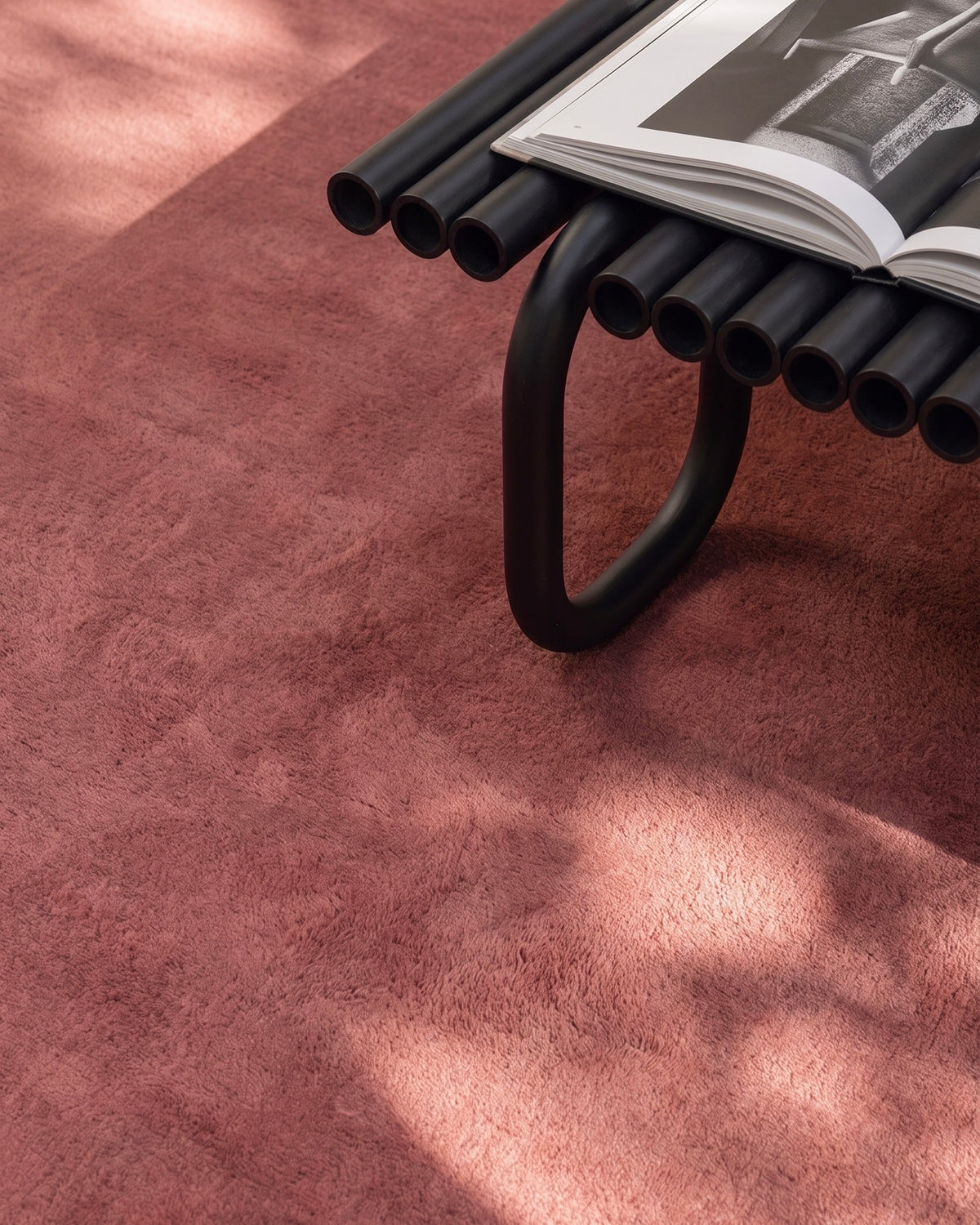 Plain Rug - Rose Red