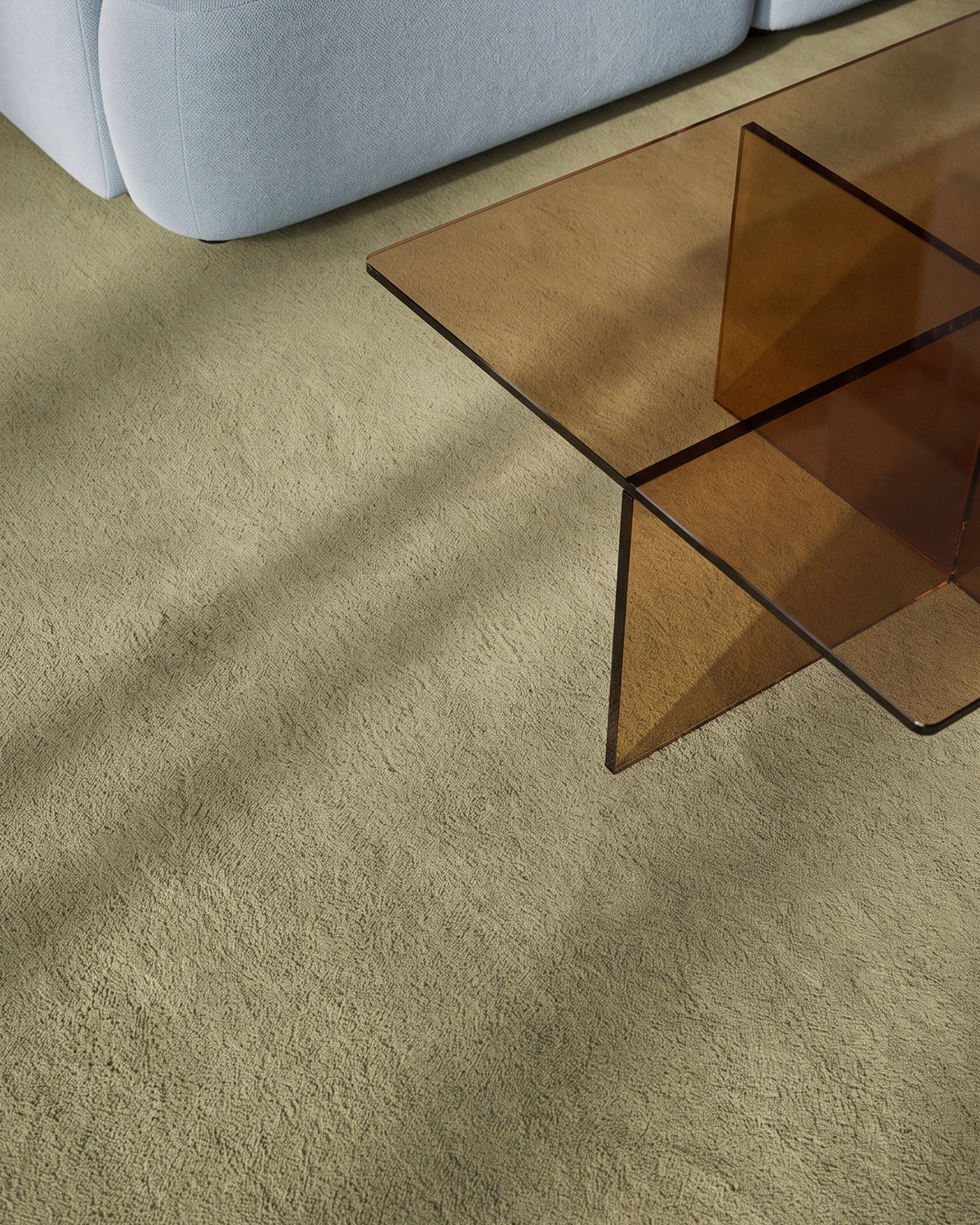 Plain Rug - Green Umber