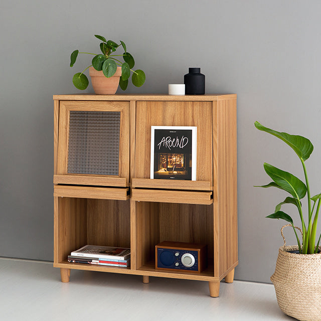 【Market B】FILMON Square wood cabinet -medium-