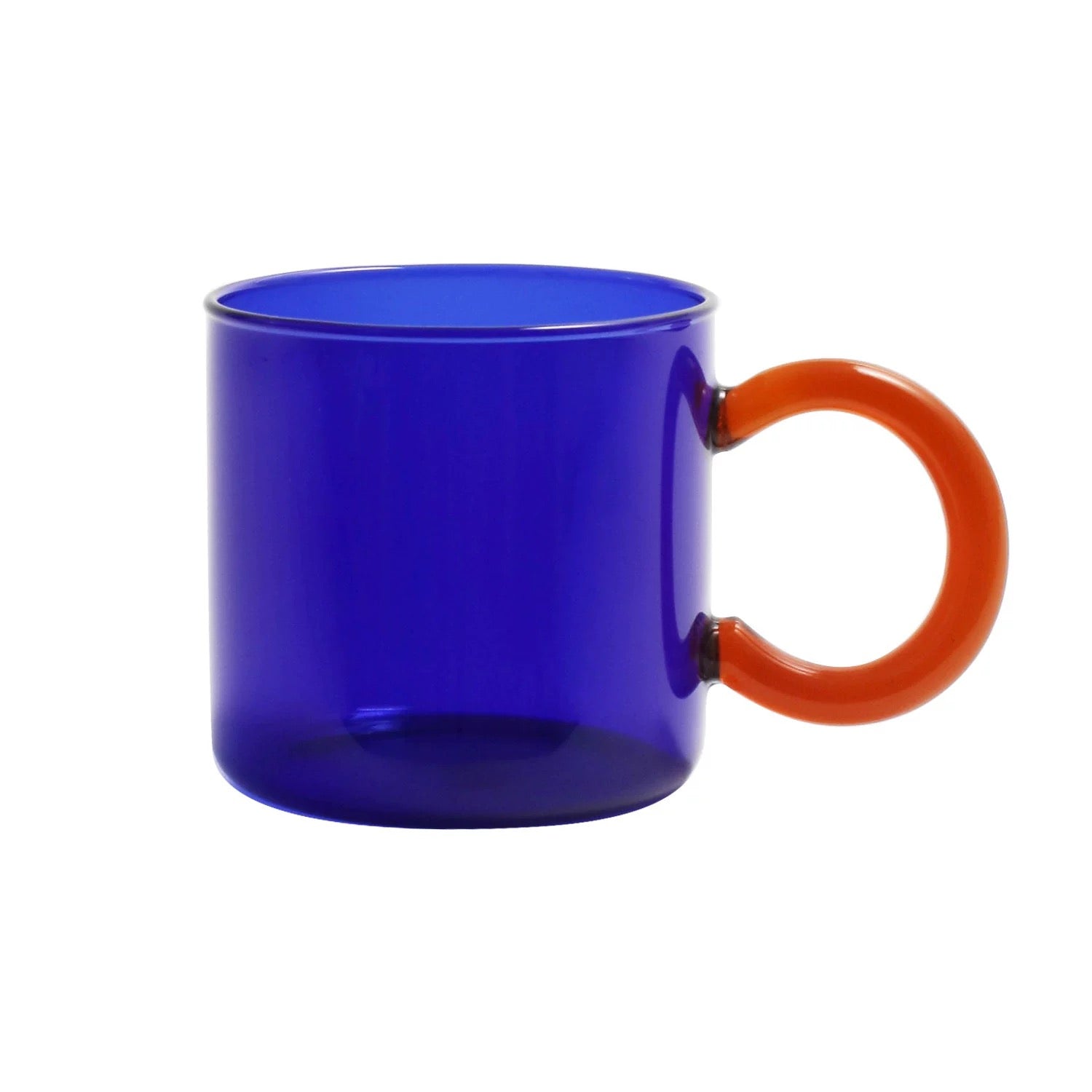 Bicolor clear mug cup