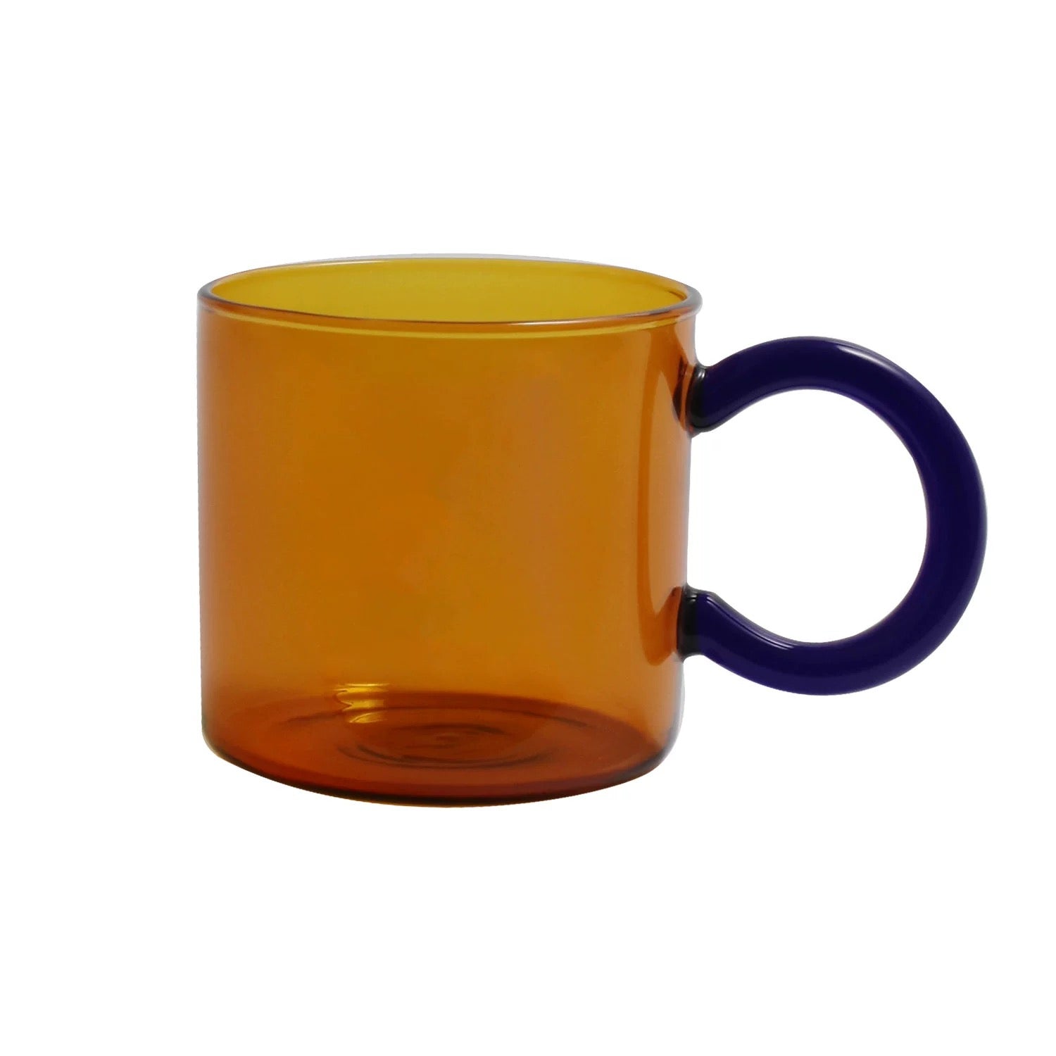 Bicolor clear mug cup