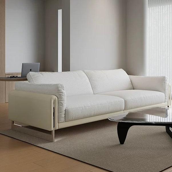 Side leather sofa