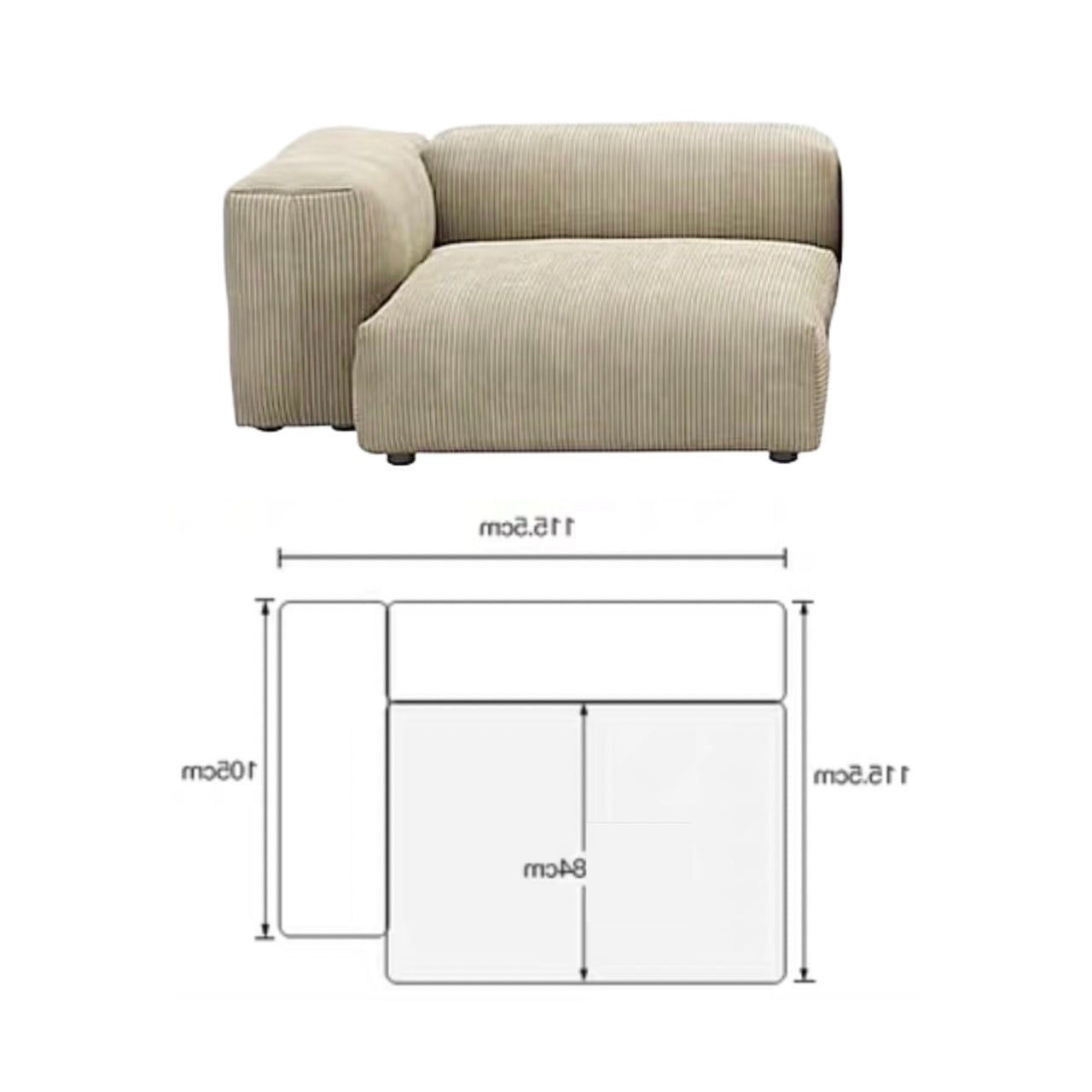 Corduroy Modular Sofa