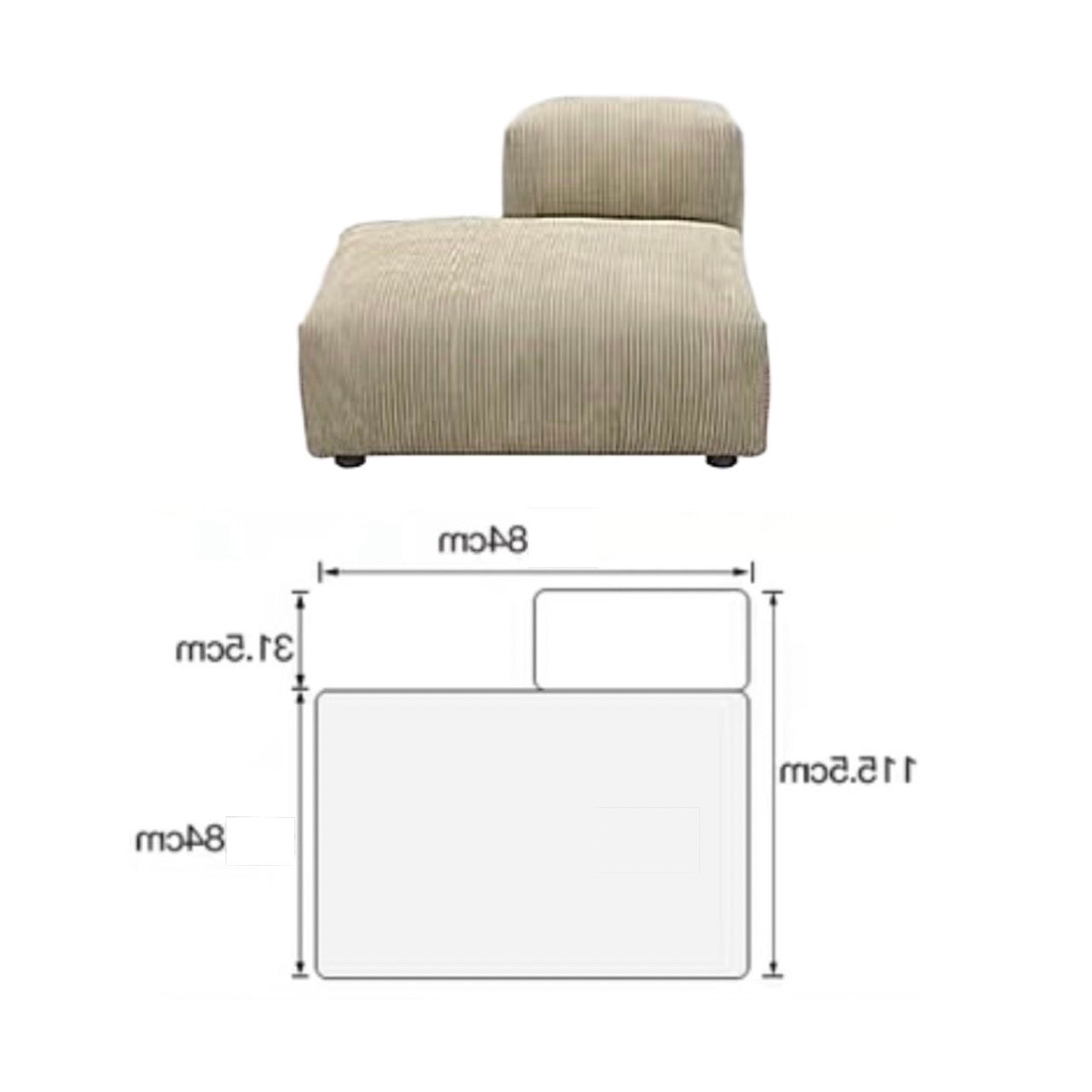 Corduroy Modular Sofa