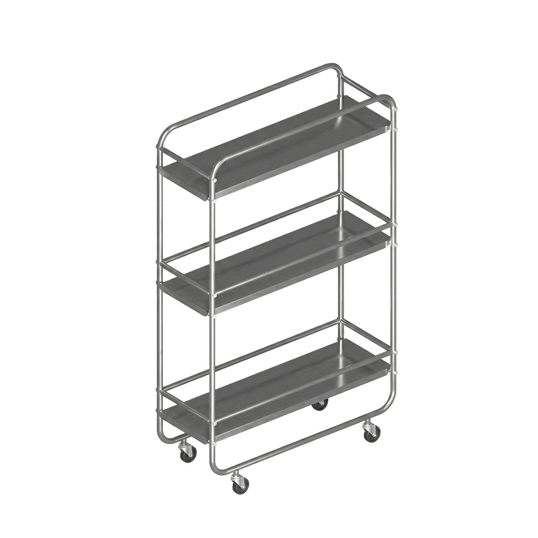 furnihunter【即納】シルバーワゴン/ラック 棚 小物入れ 韓国デザイン