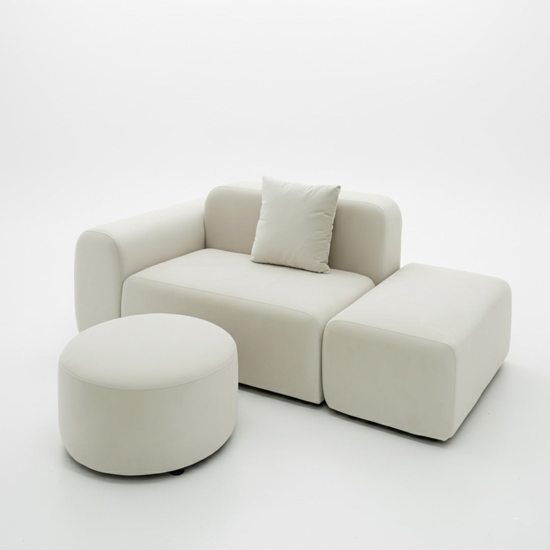 Pebble sofa  -ivory-