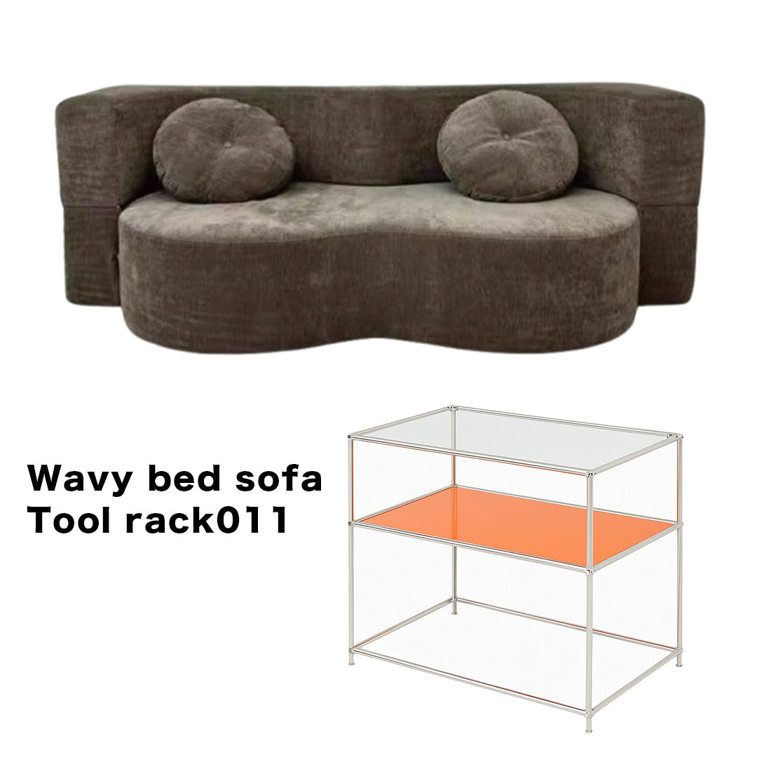 Wavy bed sofa set