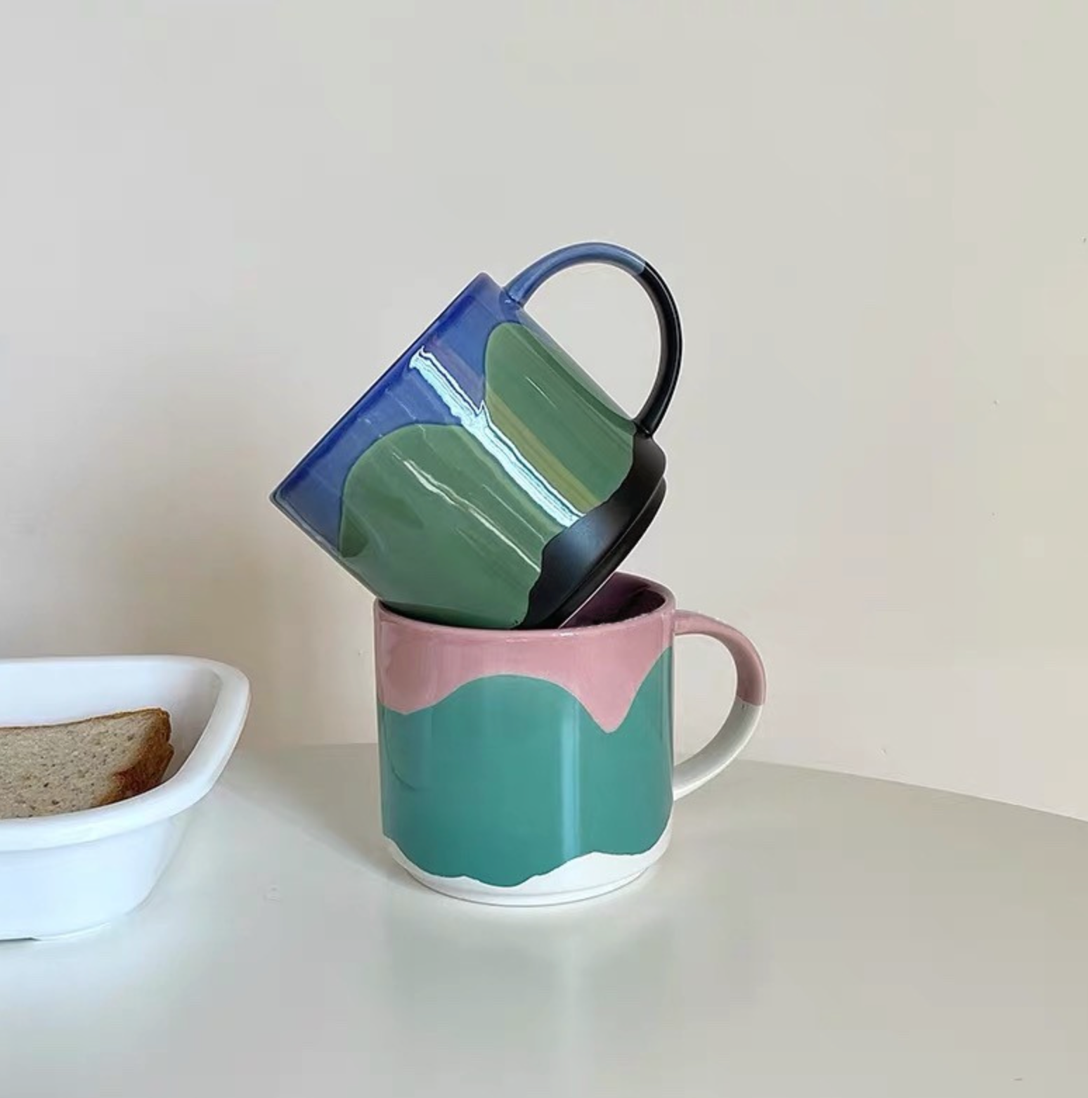 Wave paint mug